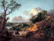Thomas Gainsborough View in Suffolk oil painting artist